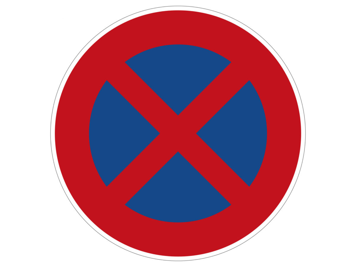 Verkehrszeichen 283 Halteverbot Radfahrausbildung Grundschule Parcours